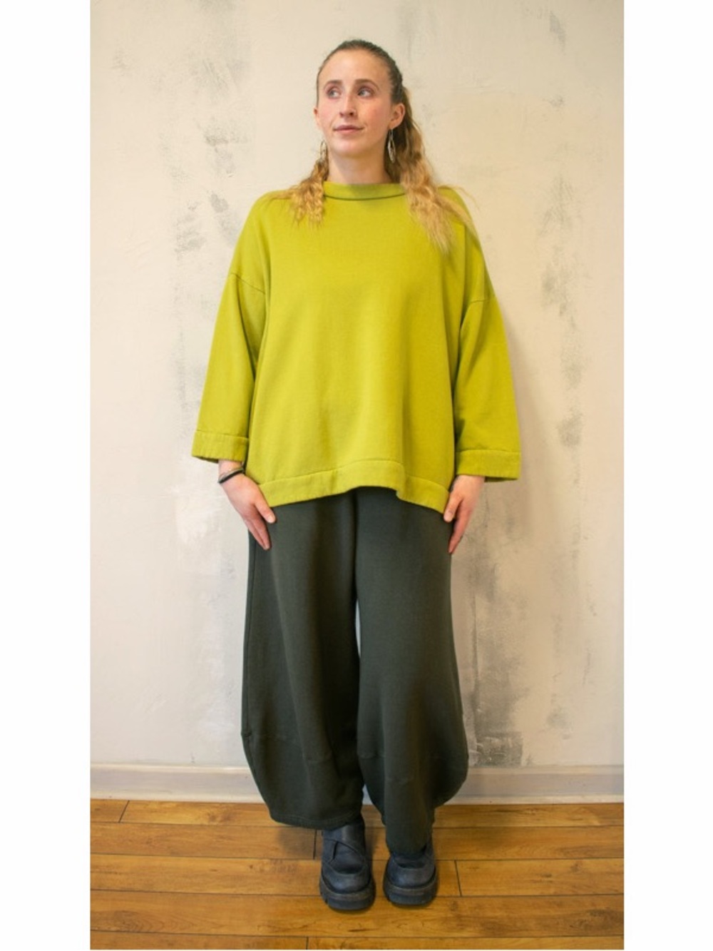 Bryn Walker Alden Shirt in Bamboo‎ Fleece Yellow Womens Size S